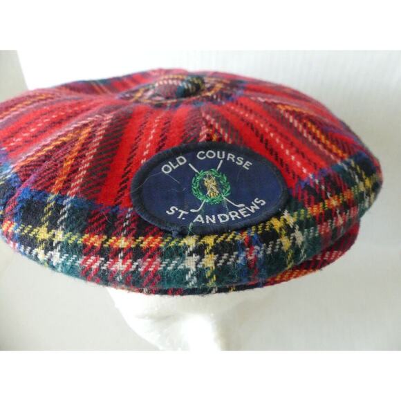 Tom Morris St. Andrews Scotland Old Course Cappie Golf Cap Wool Hat 8 Links - Picture 3 of 8